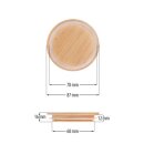 Holzdeckel für WECK Gläser mit Silikondichtung 87 mm