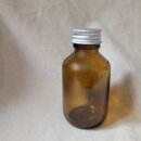 Braunglas Flasche mit Alu Schraubdeckel 100 ml