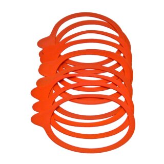 10 x Einkochring rot für WECK Gläser 94 x 108 mm